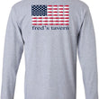 Load image into Gallery viewer, Gray American Flag Long Sleeve Tee (Also Available in Red)

